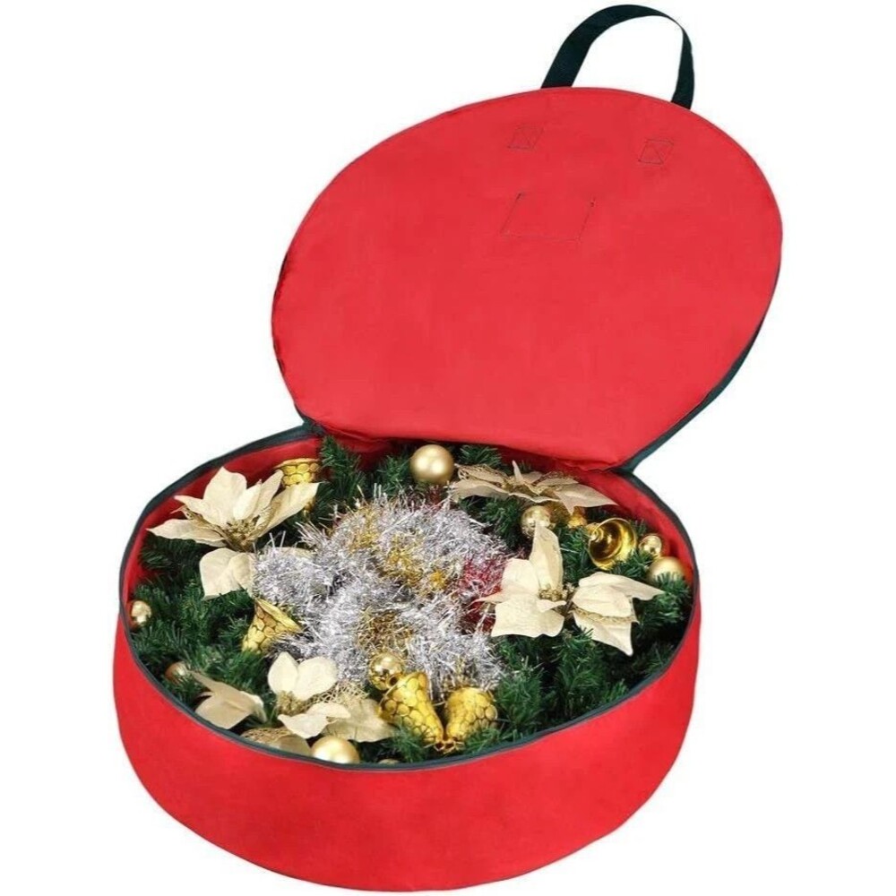Christmas Wreath Storage Bag 36" - Artificial Wreath Container - Garland 8”H